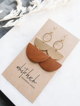 Load image into Gallery viewer, Half Moon Stacked Dangle Earrings Acorn Home + Apparel
