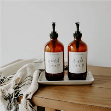 Load image into Gallery viewer, Cream Stoneware Tray Acorn Home + Apparel