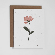 Load image into Gallery viewer, Plantable Greeting Card - Salmon Flower