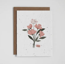 Load image into Gallery viewer, Plantable Greeting Card - Mother's Day Bouquet Acorn Home + Apparel