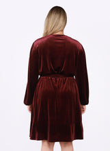 Load image into Gallery viewer, Velvetine Wrap Dress