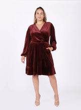 Load image into Gallery viewer, Velvetine Wrap Dress Acorn Home + Apparel