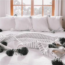 Load image into Gallery viewer, Pokoloko Moroccan Pom Blanket Pokoloko