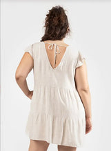 Load image into Gallery viewer, Linen Babydoll Mini Dress Acorn Home + Apparel