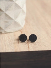Load image into Gallery viewer, Ebony Circle Studs Acorn Home + Apparel
