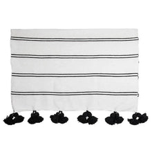 Load image into Gallery viewer, Pokoloko Moroccan Pom Blanket Pokoloko