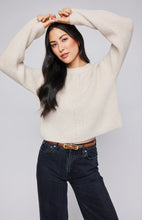 Load image into Gallery viewer, Gentle Fawn Taylyn crewneck crop sweater pullover cream, bone.
