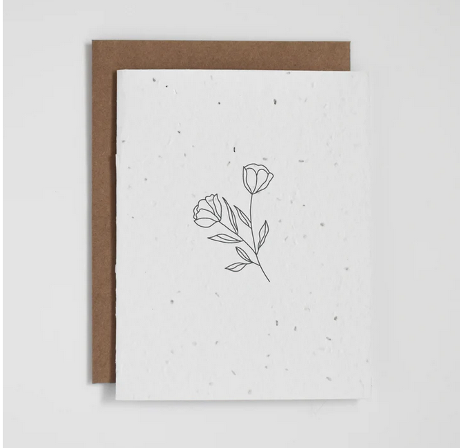 Plantable Greeting Card - Floral