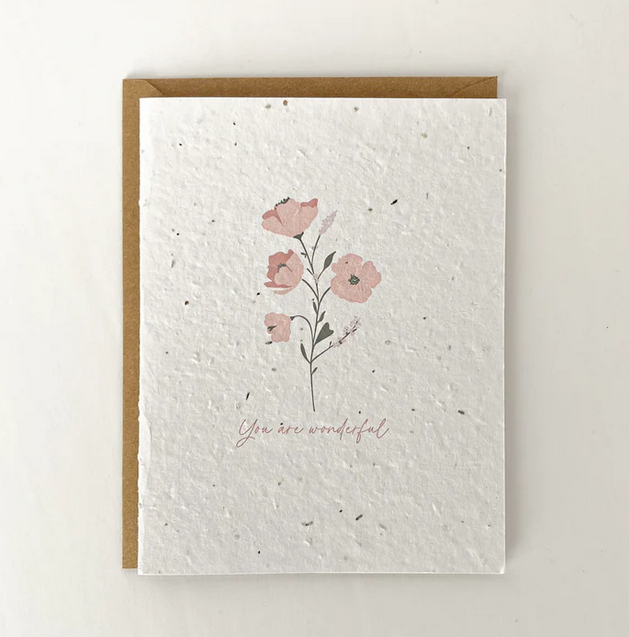 Plantable Greeting Card - You Are Wonderful