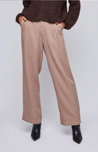 Load image into Gallery viewer, Gentle Fawn Phoenix Pheonix wide leg trouser Woodsmoke tan pleated dress pant.
