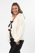 Load image into Gallery viewer, Satin Bow Cardigan
