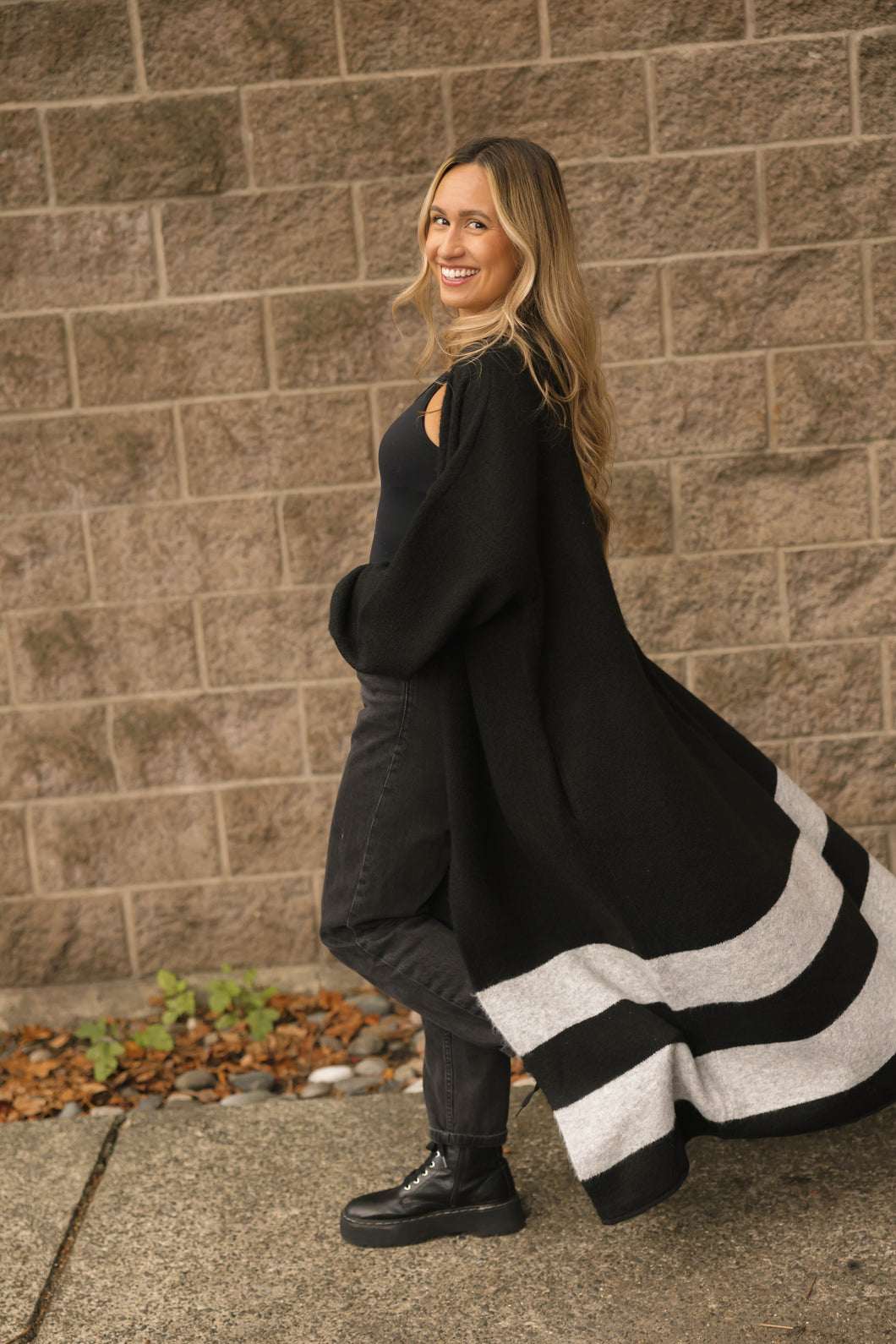 Mabel Striped Long Cardi