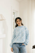 Load image into Gallery viewer, Floral Checkered Sweater Acorn Home + Apparel

