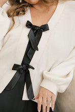 Load image into Gallery viewer, Satin Bow Cardigan
