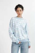 Load image into Gallery viewer, Floral Checkered Sweater Acorn Home + Apparel
