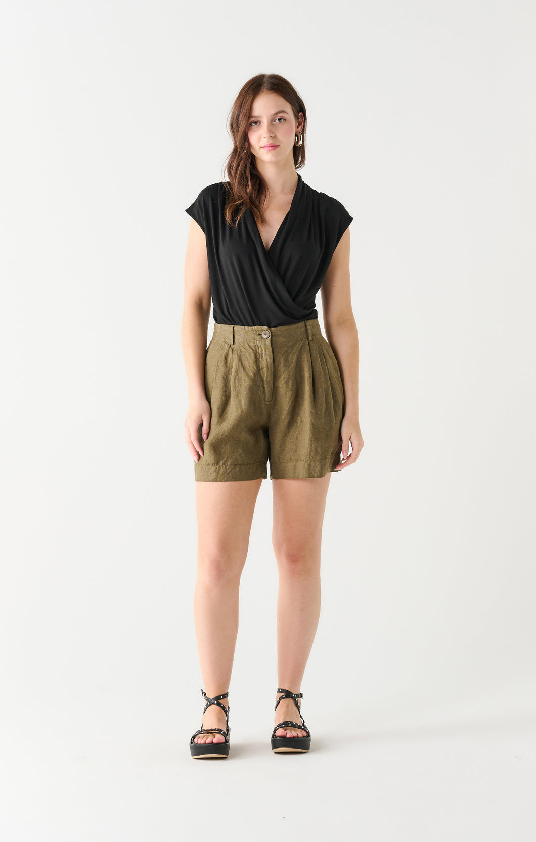 Khaki Linen Short