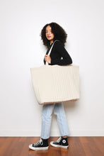 Load image into Gallery viewer, Tofino Towel oversized quilted tote Esme natural. 
