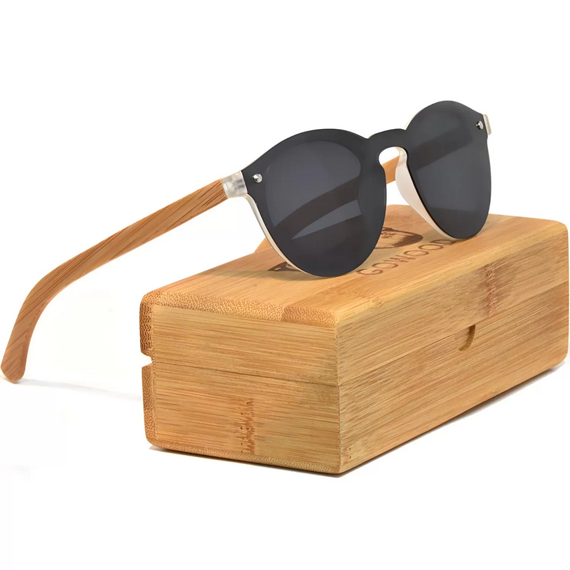GoWood Round Rimless Sunglasses
