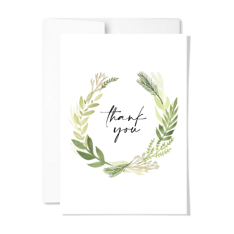 Greeting Card - Thank You Wreath