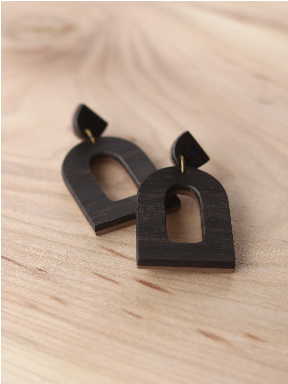 Ebony Window Arch Earrings