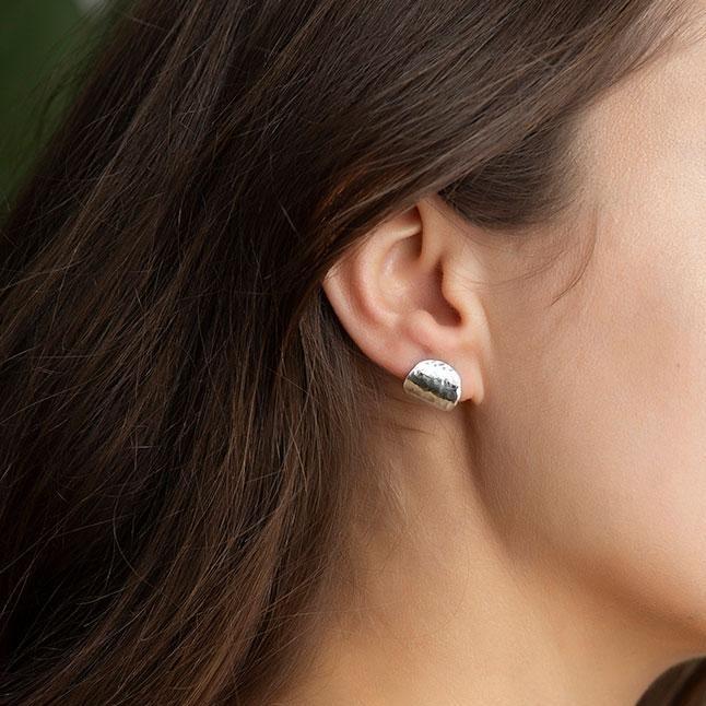 Hammered Ear Cuff Earrings