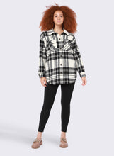 Load image into Gallery viewer, Black and White Plaid Shacket
