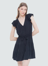 Load image into Gallery viewer, Ruffle Sleeve Jacquard Mini Dress
